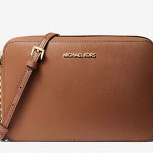 Michael Kors Saffiano Leather Tan Crossbody Bag